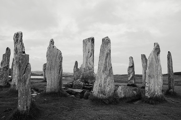 Callanish Standing Stones in Black and White