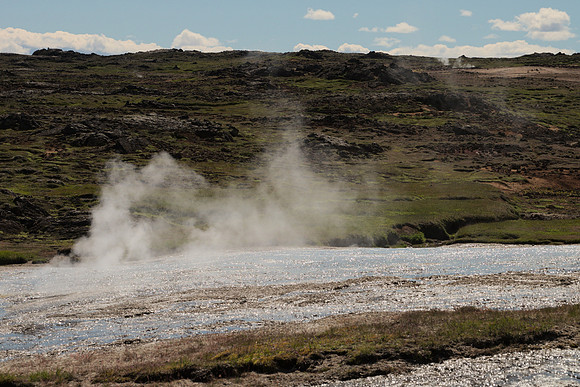 Water, Steam, Rock, Sky